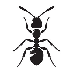 Tireless Ant silhouette, a true symbol of hard work – Ant illustration – Ant vector – Insect silhouette

