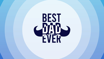 Happy Father’s Day Calligraphy greeting card. Fathers day vector illustration for social media banner design.