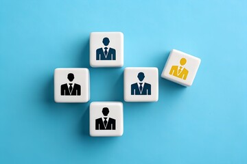 social media concept - 3d cube 