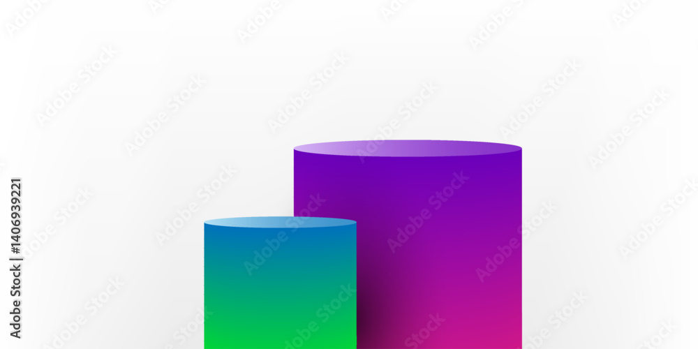 Aufkleber abstract minimal scene. minimal podium with soft material base. soft podium stages and product showc
