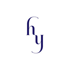 luxury concept wedding monogram design letter circle and organic style HY