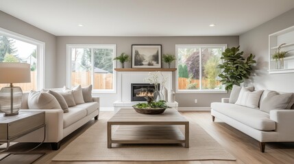 Fototapeta premium living home remodel interior