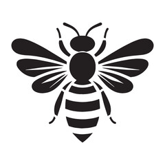 Vital Bee silhouette, carrying life from one bloom to another – Bee illustration – Bee vector – Insect silhouette

