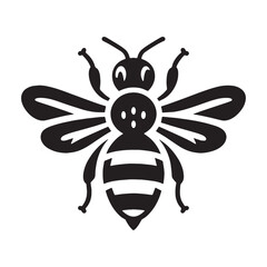 Diligent Bee silhouette, a true worker of nature – Bee illustration – Bee vector – Insect silhouette

