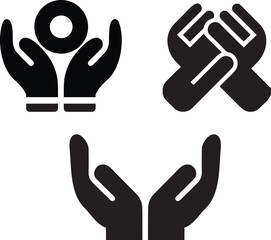 Fototapeta premium Vector hand silhouette