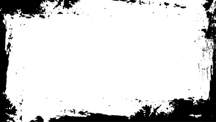 Painted grungy border with rough brush strokes. 