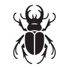 Resilient Beetle silhouette, enduring through challenges and time – Beetle illustration – Beetle vector – Insect silhouette

