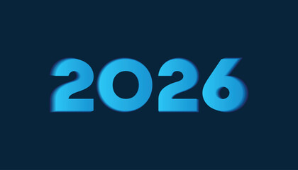 Happy New Year 2026. Vector template Design for banner, greeting card, poster, prints, social media post ,flyer , T shirt with background.