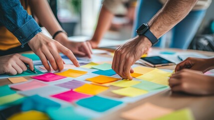 A group of people are working together on a project