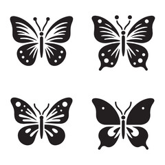 Magical Butterfly silhouette, bringing color to nature – Butterfly illustration – Butterfly vector – Insect silhouette

