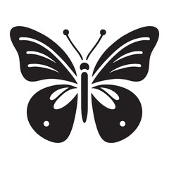 Radiant Butterfly silhouette, catching the first light of dawn – Butterfly illustration – Butterfly vector – Insect silhouette

