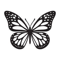 Radiant Butterfly silhouette, glowing under the sun – Butterfly illustration – Butterfly vector – Insect silhouette

