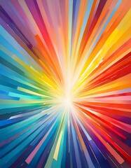 Obraz premium Bright Prism Rainbow Explosion on a Soft Neutral Backdrop