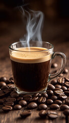 cup of coffee and beans