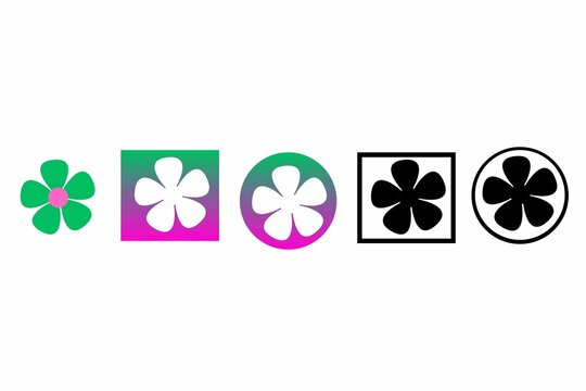 Colourful logo, socil media