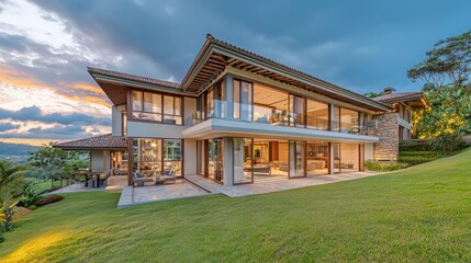 Modern luxury home with expansive views