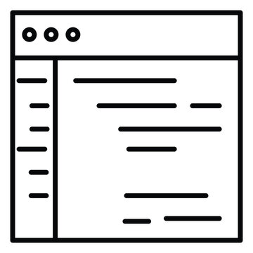Code Editor and Programming Terminal vector Icon design