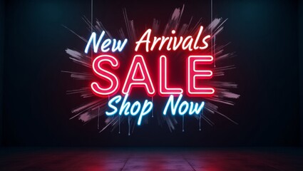 Neon Sale Sign - Shop Now for New Arrivals