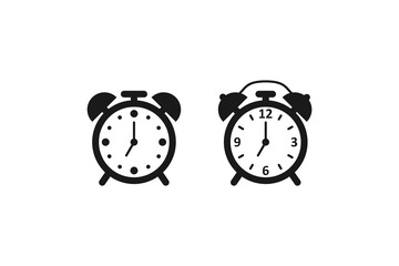 alarm clock icon line design