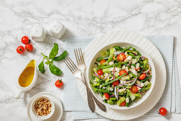 Green Bean Tomato Romaine lettuce Cheese Salad