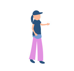 スポーツウェアを着た女性のイラスト