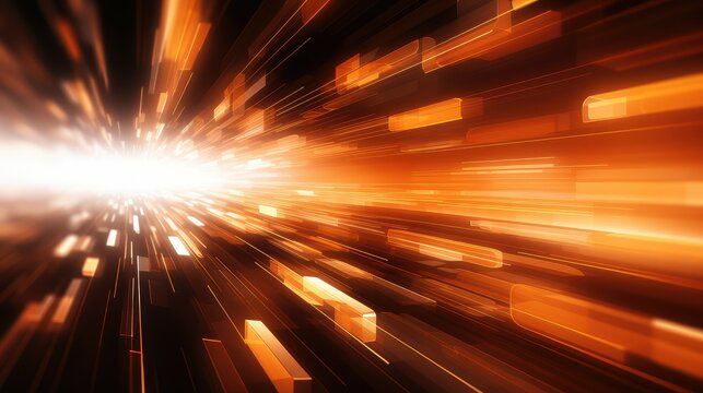 binary tech background orange