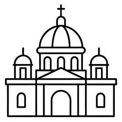 vector illustration of a church