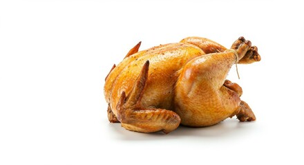 Roasted Chicken on White Background