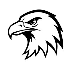 Obraz premium Eagle head vector illustration of a bald eagle with sharp eyes and detailed feathers representing wildlife and freedom