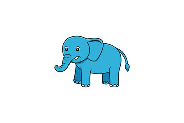 Fototapeta premium baby elephant vector illustration