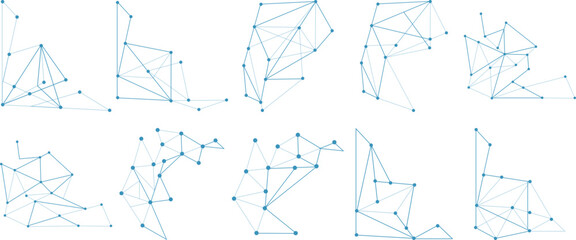 Network Connecting Dot Polygon Corner 