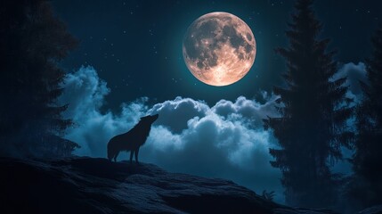 Moonlit Forest Night