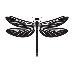 Radiant Dragonfly silhouette, an elegant creature of the sky – Dragonfly illustration – Dragonfly vector – Insect silhouette


