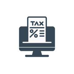 Online Tax free icon. Stock Illustration