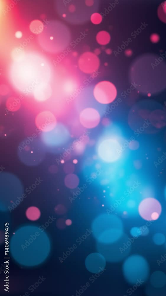Poster blur neon glow. color light overlay. fluorescent radiance. defocused vibrant pink blue soft flecks t