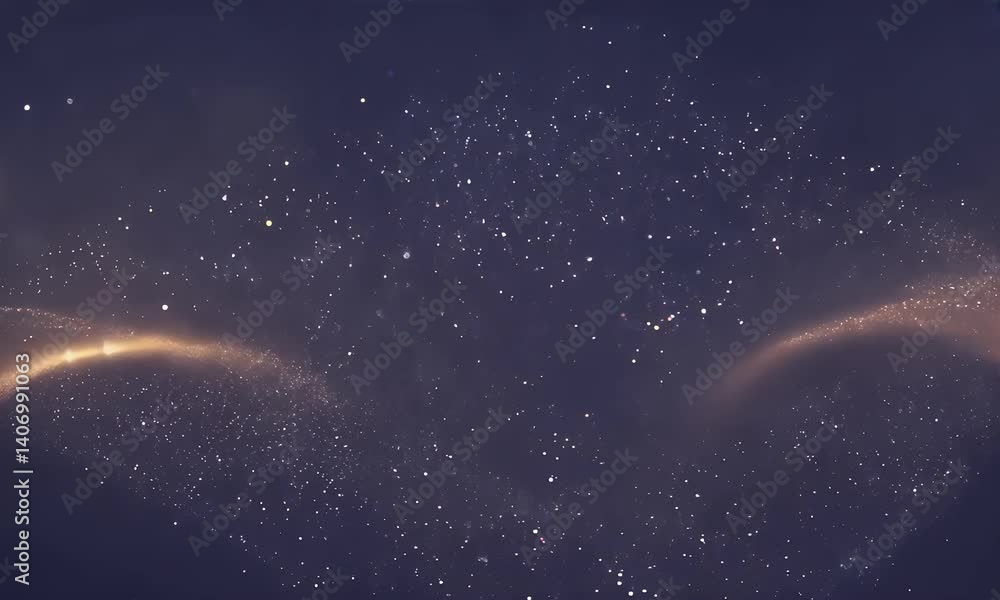 Poster abstract digital wave of glowing particles and flowing light energy over a dark background, futurist