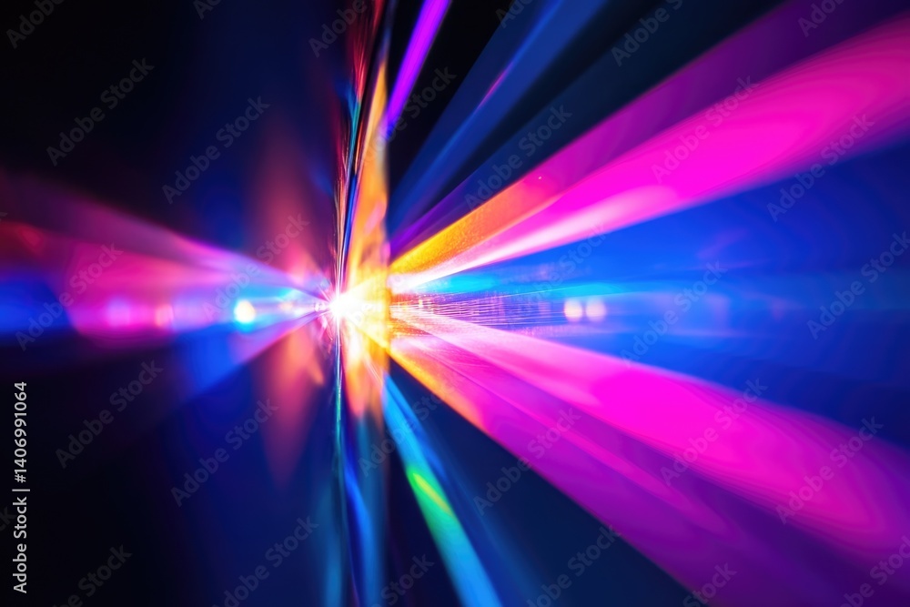 Aufkleber vibrant streaks of light converge in a dazzling display of color and energy, creating a dynamic abst