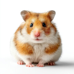 Cute hamster portrait isolated