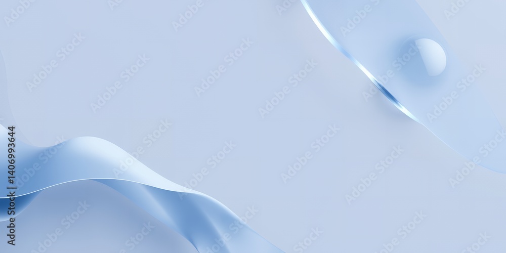 Poster abstract blue liquid wave design background texture light pastel color smooth flowing curve