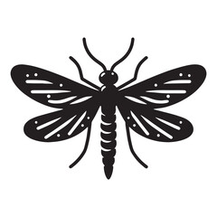Flickering Firefly silhouette, a flash of light in the dark – Firefly illustration – Firefly vector – Insect silhouette

