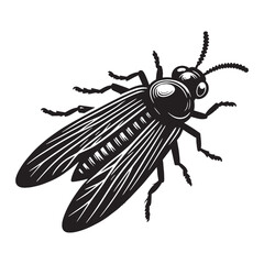 Radiant Firefly silhouette, flashing through the twilight – Firefly illustration – Firefly vector – Insect silhouette

