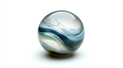 blue marbles white background