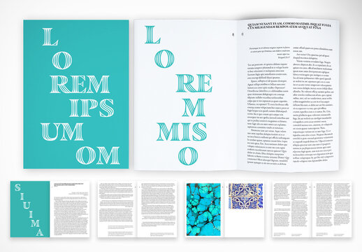 Editorial Design with Turquoise Accents