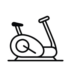 Outline of Elliptical trainer on white background