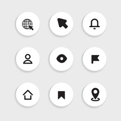 Website contact us icon set