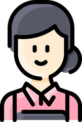 cashier Illustration on a white background     