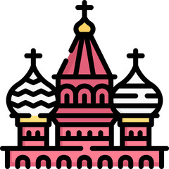 cathedral Illustration on a white background    