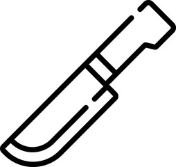 chefs knife Illustration on a white background     