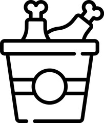 chicken leg Illustration on a white background    