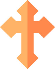 christian cross Illustration on a white background    